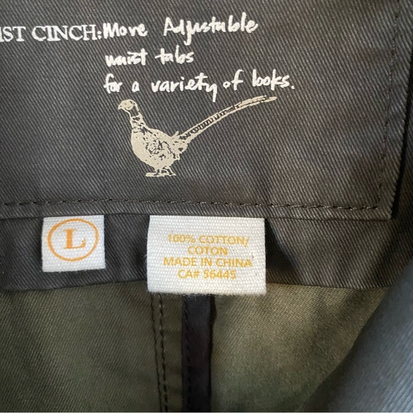 J.Crew Resin-Coated Field Jacket Olive Green Utility Boyfriend Fit Size L - Picture 7 of 10